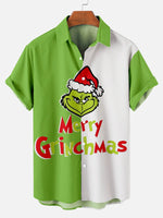 Christmas Grinchmas Men's Short Sleeve Shirt Green / MMens short sleeve shirts Big and tall Mens shirts Short sleeve shirts for men Mens 4xl shirts Casual short sleeve shirts