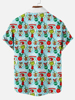 Christmas Grinch Men's Short Sleeve Casual ShirtMens short sleeve shirts Big and tall Mens shirts Short sleeve shirts for men Mens 4xl shirts Casual short sleeve shirts