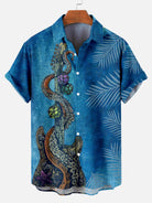 Deep Sea Guitar Pattern Men's Short Sleeve TopsMens short sleeve shirts Big and tall Mens shirts Short sleeve shirts for men Mens 4xl shirts Casual short sleeve shirts