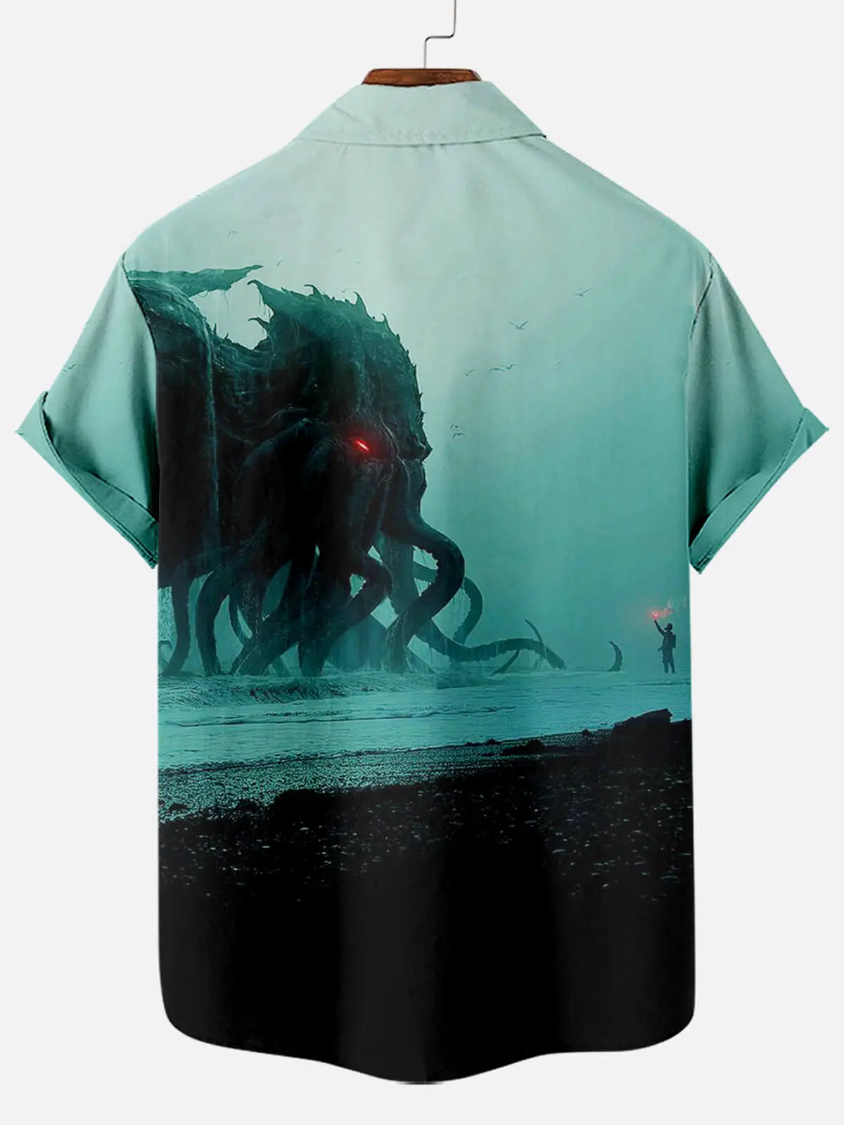 Cthulhu Octopus Pattern Men's Short Sleeve TopsMens short sleeve shirts Big and tall Mens shirts Short sleeve shirts for men Mens 4xl shirts Casual short sleeve shirts