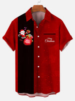 Merry Christmas Santa Men's Short Sleeve Shirt Red / MMens short sleeve shirts Big and tall Mens shirts Short sleeve shirts for men Mens 4xl shirts Casual short sleeve shirts