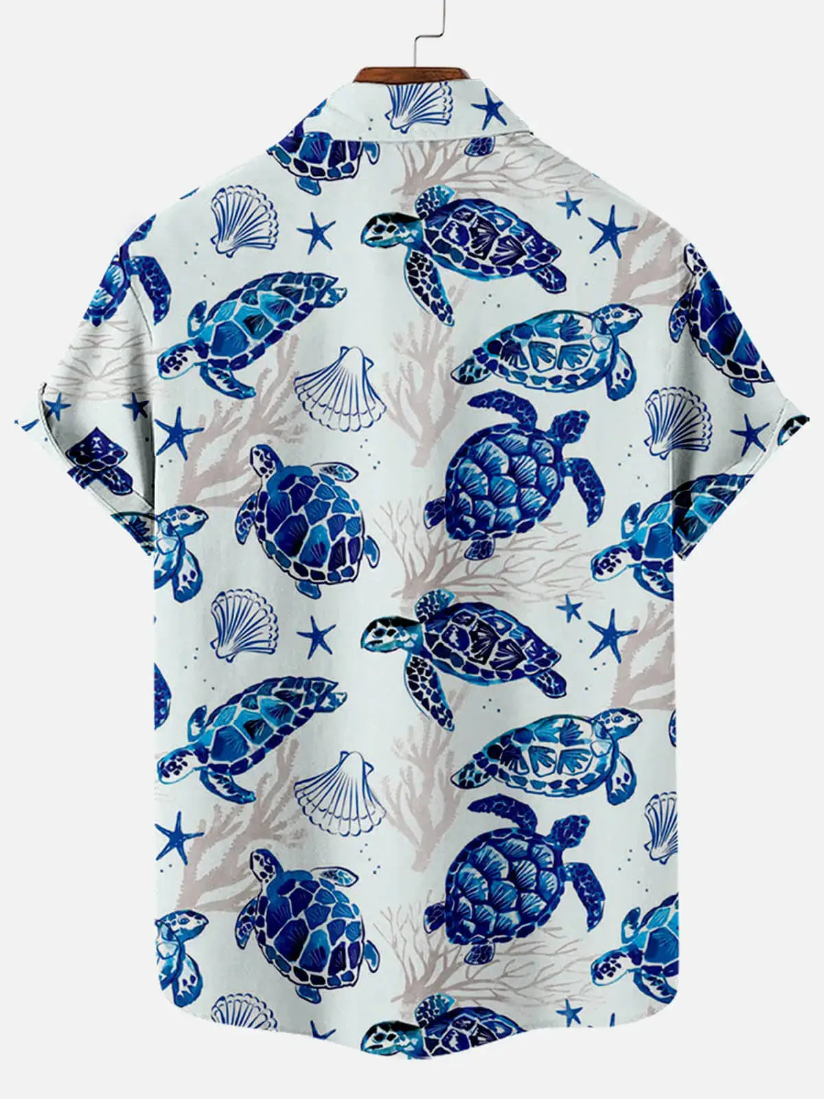 Turtle Floral Mosaic Print Lapel Men's Short-sleeved ShirtMens short sleeve shirts Big and tall Mens shirts Short sleeve shirts for men Mens 4xl shirts Casual short sleeve shirts