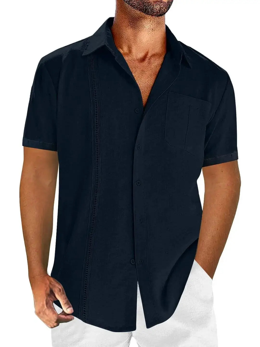Men's Hawaiian Beach Pocket Short Sleeve ShirtMens short sleeve shirts Big and tall Mens shirts Short sleeve shirts for men Mens 4xl shirts Casual short sleeve shirts