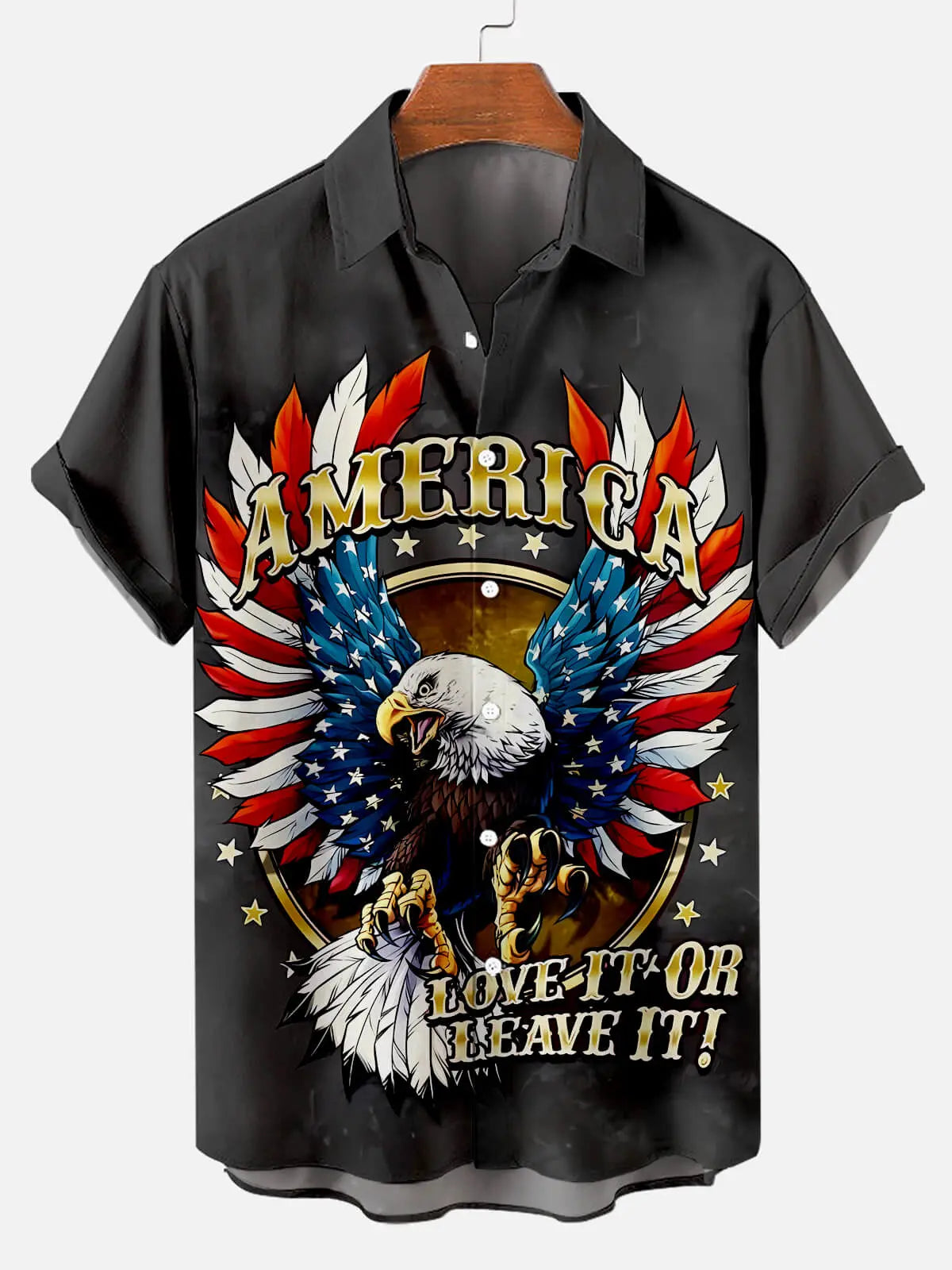 Flag Day Pattern Men's Short Sleeve ShirtMens short sleeve shirts Big and tall Mens shirts Short sleeve shirts for men Mens 4xl shirts Casual short sleeve shirts