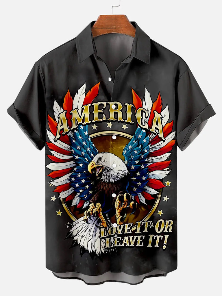 Flag Day Pattern Men's Short Sleeve ShirtMens short sleeve shirts Big and tall Mens shirts Short sleeve shirts for men Mens 4xl shirts Casual short sleeve shirts